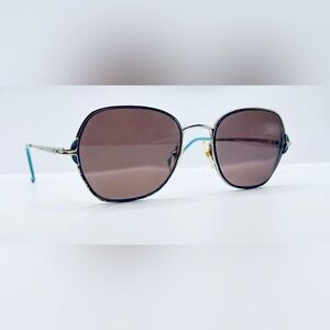 Vintage Kenmark Claire Silver Oval Sunglasses Hong Kong Frames Only